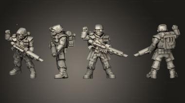 Military figurines bolter 017 3d model