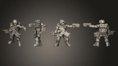 Military figurines bolter 018 3d model