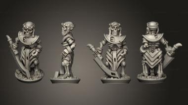 Military figurines Bone Thrower crew 01 3d model