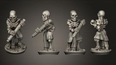 Military figurines Bone Thrower crew 03 3d model