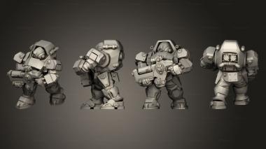 Military figurines Border Warrior 3 3d model