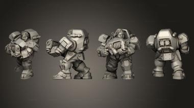 Military figurines Border Warrior 4 3d model