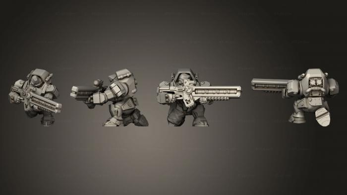 Military figurines (Border Warrior 6, STKW_3604) 3D models for cnc
