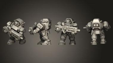 Military figurines Border Warrior 7 3d model