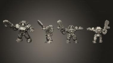 Military figurines Border Warrior 8 3d model