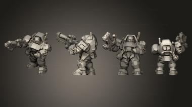 Military figurines Border Warrior 9 3d model