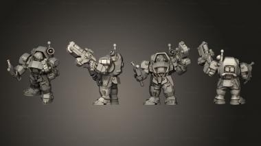 Military figurines Border Warrior 10 3d model