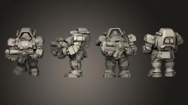 Military figurines Border Warrior 11 3d model