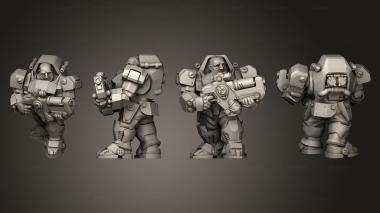 Military figurines Border Warrior 12 3d model
