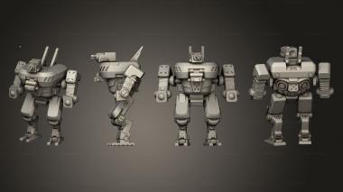 Military figurines Bot Gunner 3d model