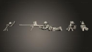 Military figurines BOYS GUNNER 3d model