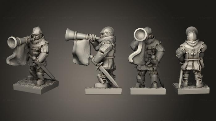 Military figurines (Bretonnia Ma A Individuals Horn 1, STKW_3683) 3D models for cnc
