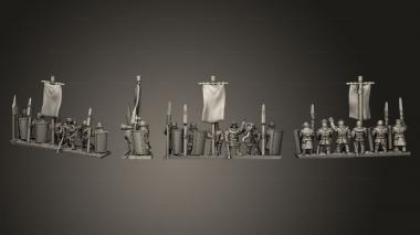 Military figurines Bretonnia Man Commnand Strip 1 3d model