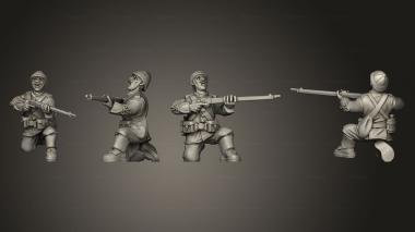 Military figurines British Soldier Crouch aiming 3d model