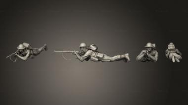 Military figurines british soldiers ww 2 003 3d model