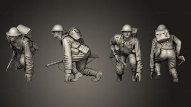 Military figurines british soldiers ww 2 004 3d model