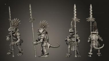 Military figurines Brontomonster Rider Spear 3d model