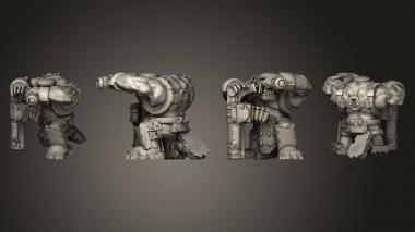 Military figurines Broozer Assault Gunners F 5 3d model