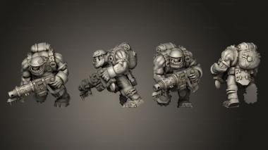 Military figurines Broozer Guard Assault Gunners A 4 3d model