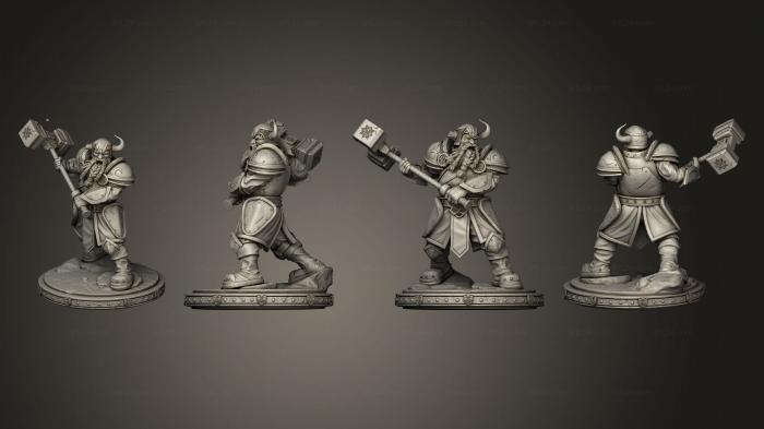 Military figurines (Bruhmmir dwarf, STKW_3776) 3D models for cnc