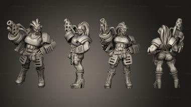 Military figurines Brute Ganger pose 3 leader 3d model