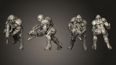 Military figurines Brute Gangers 3d model
