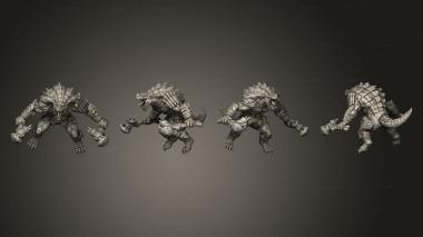 Military figurines Brute Wyvern Rider A Kit II Hammer Shield 3d model