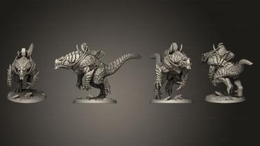 Military figurines Brute Wyvern Rider C Base 3d model