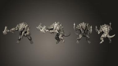 Military figurines Brute Wyvern Rider C Kit II Axe Shield 3d model
