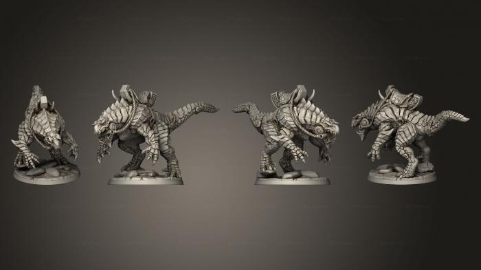 Military figurines (Brute Wyvern Rider D Base, STKW_3807) 3D models for cnc
