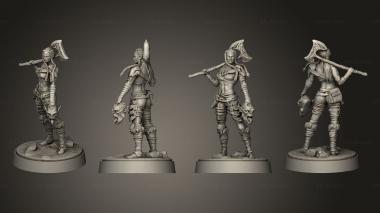 Military figurines Brynna Head Taker Bease 43 Height v 3 3d model