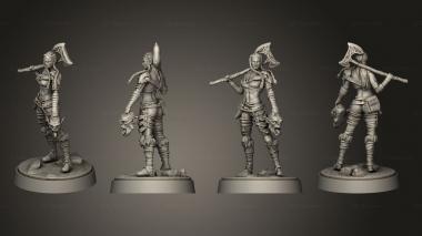 Military figurines Brynna Head Taker Bease 43 Height 3d model