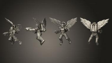 Military figurines BS Jetpacks 1 Pistols 3d model