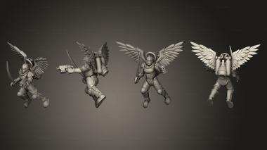 Military figurines BS Jetpacks 2 Sword 3d model