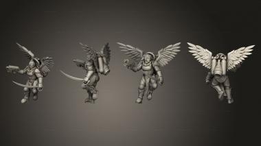 Military figurines BS Jetpacks 3 Sword 3d model
