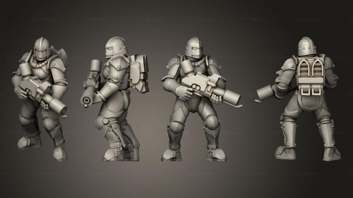 Military figurines (BS Troops 1 Flamer, STKW_3845) 3D models for cnc