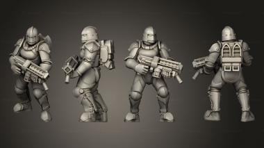Military figurines BS Troops 1 Fusion 3d model