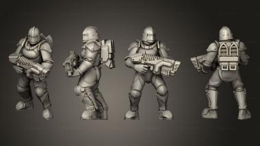 Military figurines BS Troops 1 Plasma 3d model