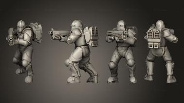 Military figurines BS Troops 2 Rifle 3d model