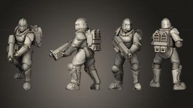 Military figurines BS Troops 3 Rifle 3d model