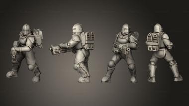 Military figurines BS Troops 4 Rifle 3d model