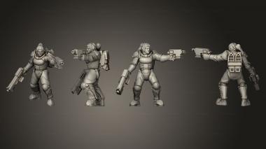 Military figurines BS Troops 5 Rifle 3d model