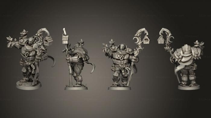 Military figurines (BTB Warfarget Druid, STKW_3856) 3D models for cnc
