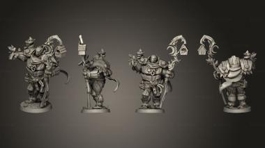 Military figurines BTB Warfarget Druid 3d model