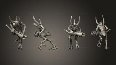 Military figurines Bug Warrior Infantry Pose 2 Kit Body 3d model