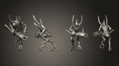 Military figurines Bug Warrior Infantry Pose 2 Miniature 3d model