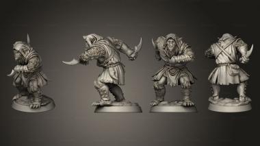 Military figurines Bugbear Assassin 3d model