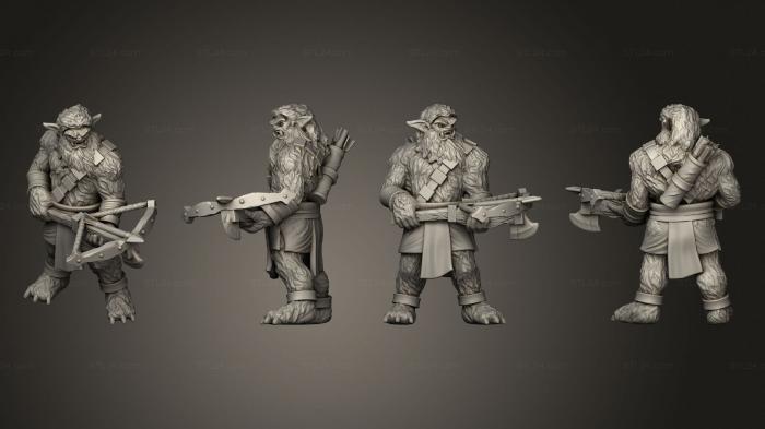 Military figurines (bugbear bounty hunter CG, STKW_3872) 3D models for cnc