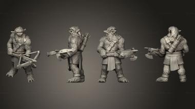 Military figurines bugbear bounty hunter CG 3d model