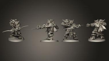 Military figurines bugbear hunter 001 3d model